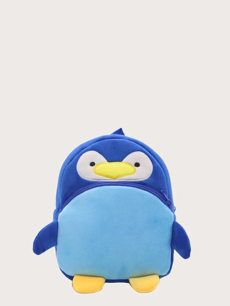 Blue penguin plush backpack