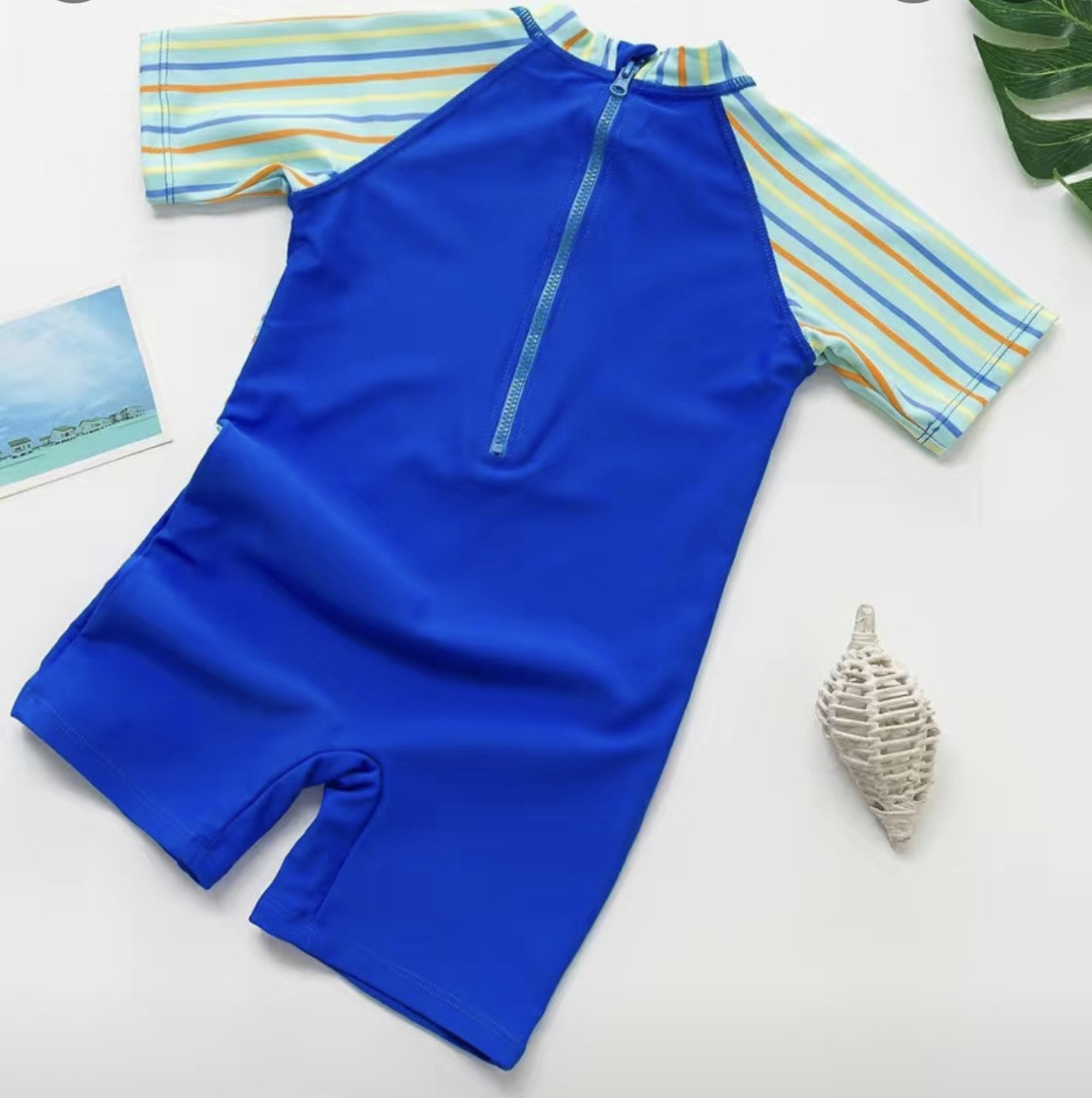 Summer Vibes Boys Shortie Rashguard Swimsuit