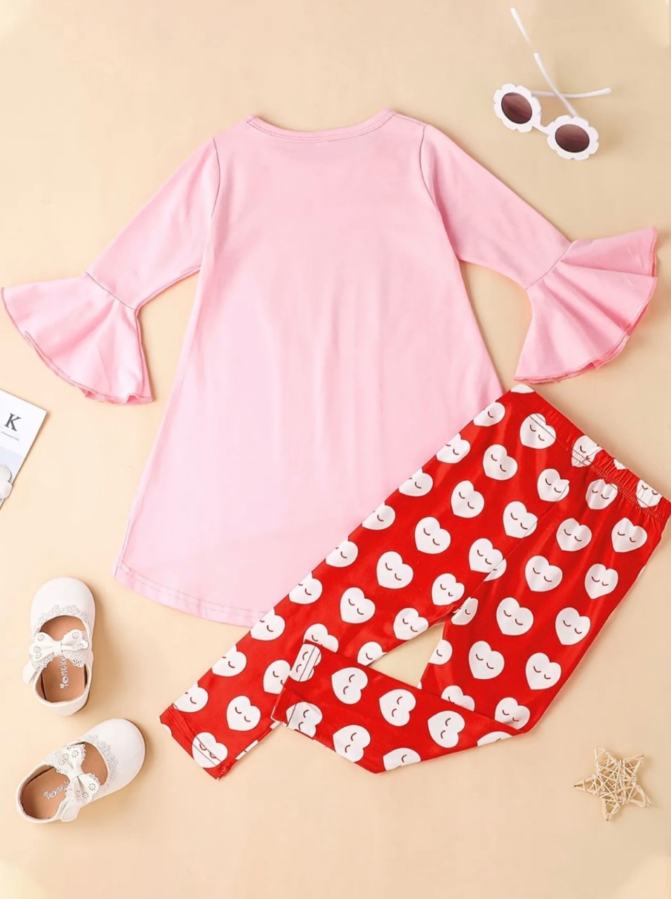Blinking Hearts 2-piece Pant Set