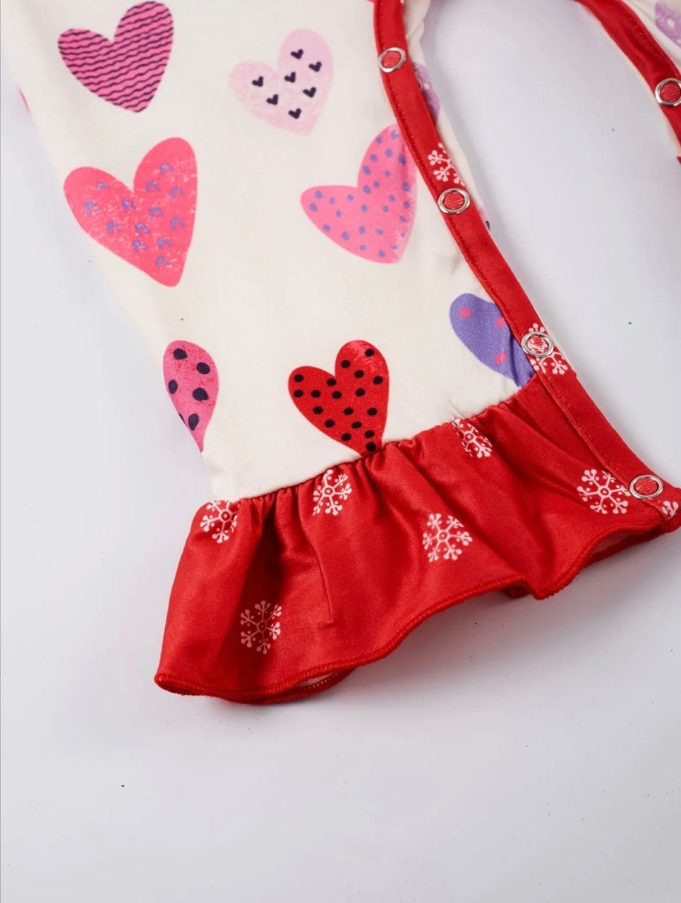 Polka Dot Hearts Infant Girl's Romper